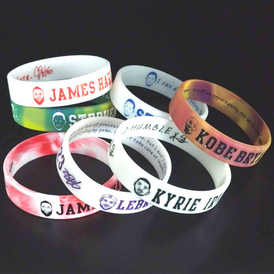 Creative Style NBA Star Avatar Silicone Bracelet James Kobe Curry Student Basketball Sports Luminous Bracelet