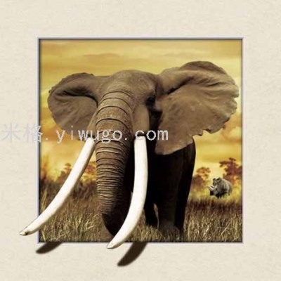 5D Painting Hot Sale 40 * 40cm Stereo Picture Animal Elephant