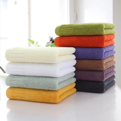Yiwu Good Goods Pure Cotton Towel Plain Thickened Face Towel Absorbent Lint-Free Face Towel