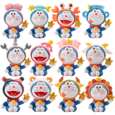 12 Doraemon Twelve Constellation Hand-Made Tinker Bell Doraemon Doll Cake Car Decoration Decoration Bag