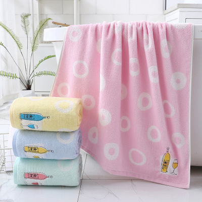 Yiwu Good Goods 32 Shares Pure Cotton Embroidery Bath Towel 70*140 Big Towel Household Bath Gift Bath Towel