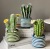 Manufacturer Customized European-Style Simulation Cement Potted Ins Cactus Simulation Fake Flower Bonsai Decoration 