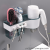 L32-2905 Bathroom Storage Tool Multi-Functional Hair Dryer Rack No Trace Stickers Electric Hair Dryer Rack