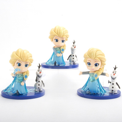 Frozen 3 Aisha Hand-Made Ice Queen Q Version Big Eyes Doll Scenario Cake Decoration Decoration Toys