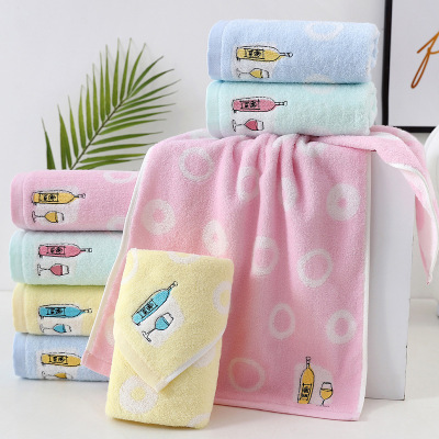 Yiwu Good Goods Pure Cotton Gift Set Absorbent Adult Towel Hotel Couple Cotton Embroidered Towel