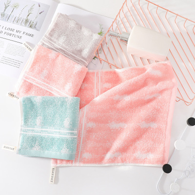 Yiwu Good Goods Pure Cotton Face Washing Square Towel Simple Adult and Children Household Absorbent Non-Lint Handkerchief Face Towel