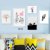 Photo Wall Decoration Combination Picture Frame Nordic Fresh Cartoon European and American Popular Painting Plastic Frame Decorative Painting