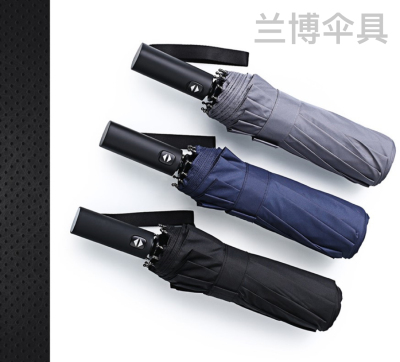 12-Strand plus-Sized Automatic Umbrella Men's Umbrella Double Reinforcement Business Umbrella Wind Shielding Umbrella Advertising Umbrella