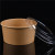 Disposable Paper Bowl Lunch Box Kraft Paper Soup Bucket round to-Go Box with Lid Take-out Box Packaging Bowl Soup Bowl