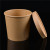 Disposable Soup Bowl Kraft Paper Soup Bucket Takeaway round Packing Lunch Box with Lid Soup Cups Porringer