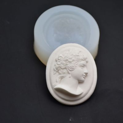 DIY Baking Lady Head Portrait Modeling French Pastry Cake Fondant Mold Aromatherapy Gypsum Decorative Silicone Mold