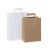 Factory Direct Sales Thick Portable Flat Rope Kraft Paper Bag Spot Customizable Food Packaging Paper Bag