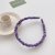 First Love White & Grape Purple Sweet Elegant Hair Pin Going out Hair Band Hair Accessories Women's Headwear Satin Pleated Headband