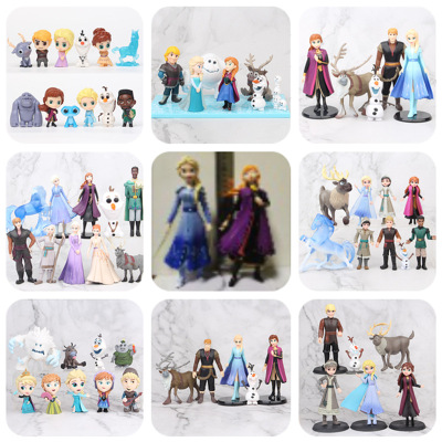 Snow and Ice Adventure Garage Kits Model Furnishing Articles Snow Queen Elsa Anna Snow Treasure Toy Figurine Doll