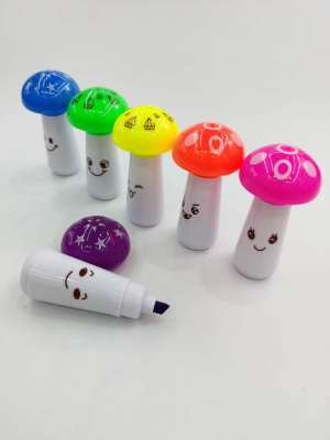 Mushroom Fluorescent Pen Mini Fluorescent Pen Creative Fluorescent Pen Cartoon Fluorescent Pen