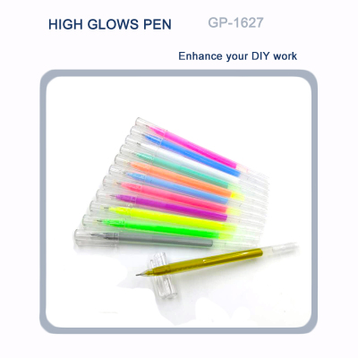 Highlight Stick Highlight Fluorescent Pen 12 Colors Highlight Stick Painting Hook Line Pen