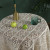 American Pastoral Handmade Crochet Tassel Tablecloth Geometric Diamond Cotton Hollow Decorative Cloth Shooting Props