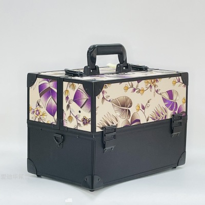 New Color Aluminum Leaf Pattern Portable Beauty Makeup Follow-up Eyelash Beauty Manicure Multifunctional Storage Box