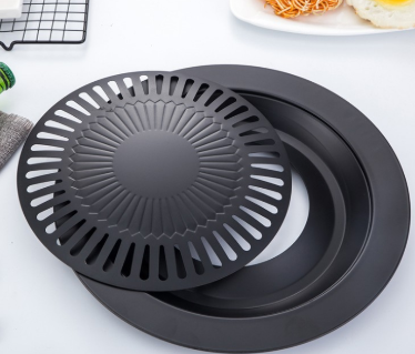 Smoke-Free Non-Stick round Griddle Thickened