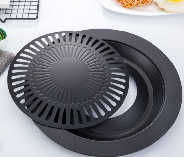 smoke-free non-stick round griddle thickened.