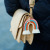 Nordic Style Vintage Ethnic Style Hand-Woven Rainbow Keychain Pendant a Letter Cotton String Tassel Bag Hanging Ornaments