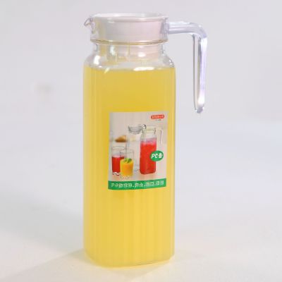 PC Striped Jug Cold Water Bottle Lemon and Water Kettle Soybean Milk Maker Water Pitcher Pc Resin Material Anti-Crushing