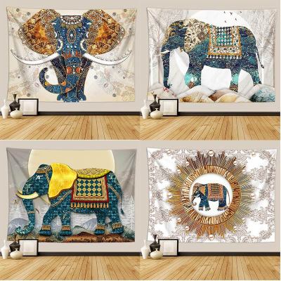 AliExpress Amazon Factory Direct Sales Elephant Extra Large Size Tapestry Hanging Painting Background Wall Hanging Beach Towel Hanging Cloth