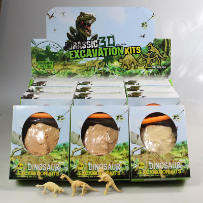 Cross-Border Hot Selling Dinosaur Excavation Archaeological Toys DIY Simulated Dinosaur Models Dinosaur Skeleton Fossil Stall Wholesale