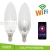 WiFi Smart Candle Light Alexa Voice Control RGB Color Light Home Bulb E14 Screw Tip Bubble