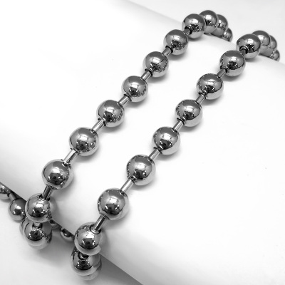 Jiye Hardware Chain Bai Qi Bead Necklace Luggage Accessories Clothing Jewelry Various Sizes and Specifications Customization