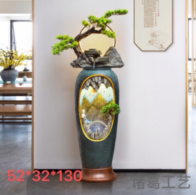 Chinese Zen Artificial Mountain and Fountain Landscape Pastoral Ornaments Lucky Opening Gift Balcony Courtyard Garden Decoration