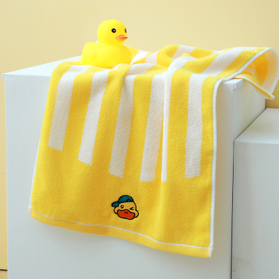 G. Duck New Blue Bottle Cap Pure Cotton Absorbent Small Yellow Duck Towel Supermarket Gift First Choice