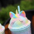 Creative Unicorn Double-Layer Plastic Cup Children Cartoon Straw Cup Pink Girl Heart Household Water Cup Student Cup