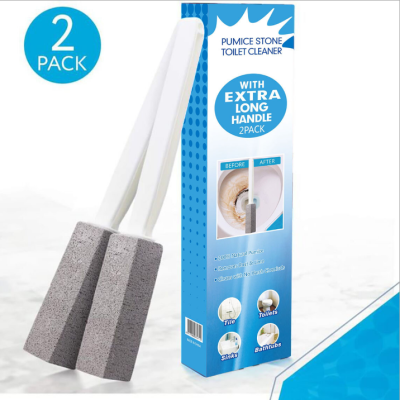 Upgraded Extended Handle Bathroom Cleaning Stone Pumice Brush