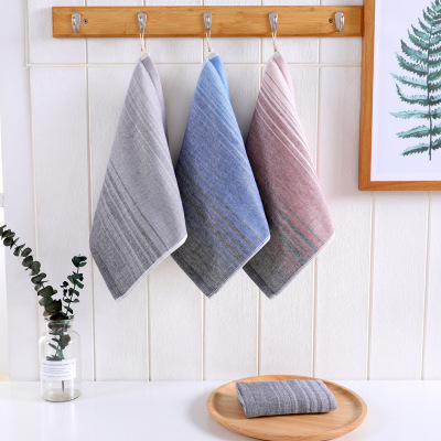 Simple Japanese Style Good Product Pure Cotton Fabric Square Scarf Terry Gauze Small Tower Absorbent Lint-Free Small Towels for Children Small Tower