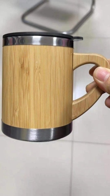 Handle Bamboo Office Cup