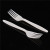Disposable Corn Starch Degradable Tableware Set Knife Fork Fork and Spoon Western Food Western Salad Fruit Knife, Fork and Spoon