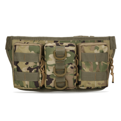 Spot Supply Triple Small Waist Bag Outdoor Training Camouflage Belt Bag Tactical Small Waterproof Mountaineering Cycling Bag