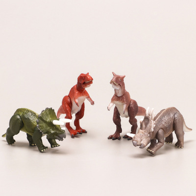 4 Dinosaur Hand-Made Anime Peripheral Cartoon Triceratops Styracosaurus Tyrannosaurus Rex Ox and Dragon Toy Doll Decoration