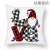 New Hoho Pillow Cover Peach Skin Fabric Cushion Christmas Tree Pillow Red and Black Plaid Pillow