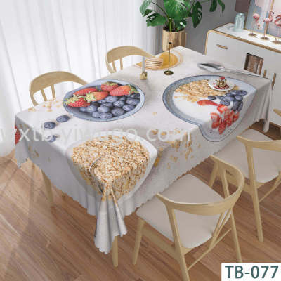 New PVC Digital Printing Special Edition Tablecloth Waterproof and Oil-Proof Tablecloth Factory Direct Sales