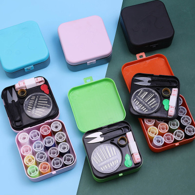 New Square Sewing Kit Household Portable Quality Sewing Needle Line Storage Box Independently Developed and Opened