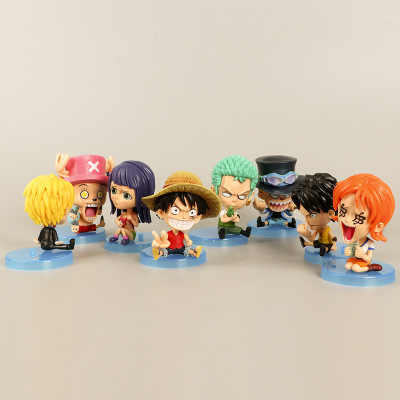8 One Piece Hand-Made Luffy Zoro Shanzhi Nami Robin Issa Bo Doll Cake Ornaments