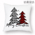 New Hoho Pillow Cover Peach Skin Fabric Cushion Christmas Tree Pillow Red and Black Plaid Pillow