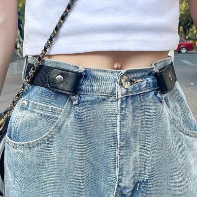 Invisible Seamless Japanese Style Lazy Belt Jeans Belt Belt Unisex All-Match Elastic Elastic Belt Manufacturer