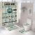 Amazon Cross-Border Digital Printing Color Letter Series Waterproof Polyester Shower Curtain Four-Piece Set