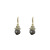 Gray Crystal Earrings for Women New Trendy Elegant All-Match Ear Hook Retro High-Grade Full Diamond Earrings Temperamental Earrings