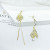 Korean Style Sense of Design Irregular Trendy Earrings Diamond-Embedded Elegant Feminine to Make round Face Thin-Looked Earrings