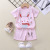 2021 Summer New Children's Clothing Children's Short-Sleeved Suit Wholesale Men's and Women's Baby T-shirt Shorts Two-Piece Cotton