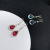 Elegant Blue Water Drop Crystal Earrings for Women Simple Hollow Diamond-Embedded Fashion Earrings
